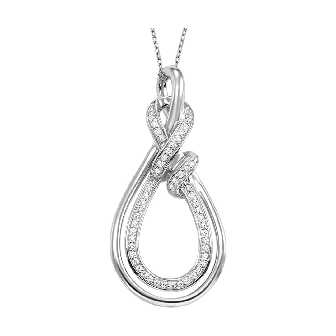 14Kt White Gold Diamond 1/10Ctw Pendant