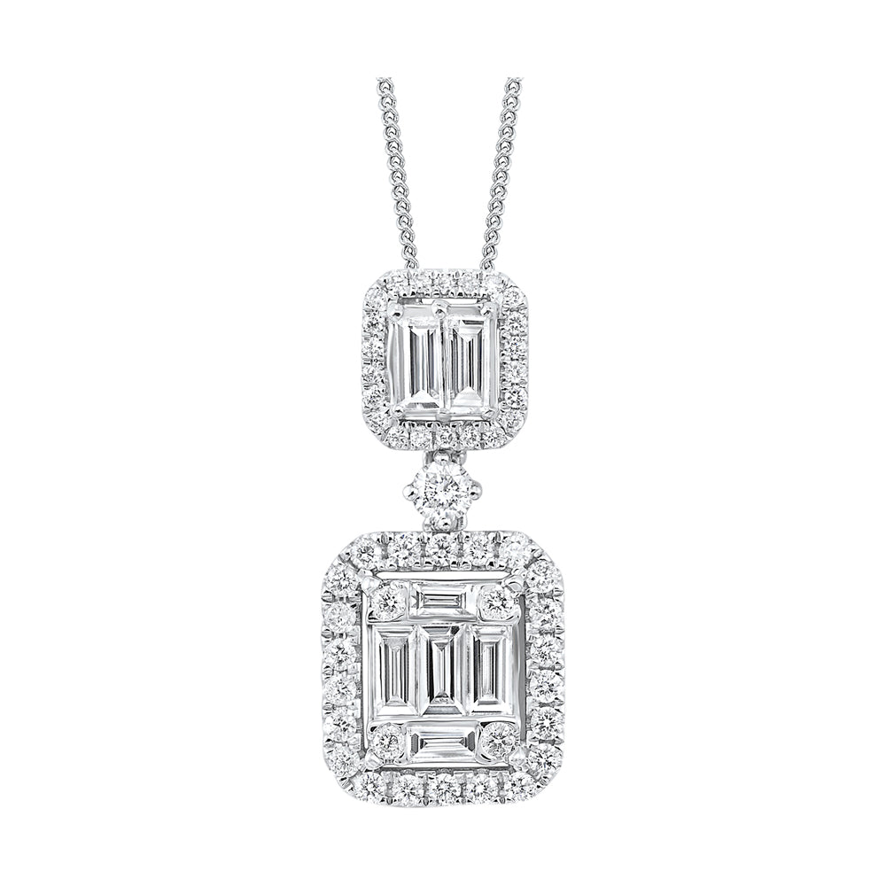 14Kt White Gold Diamond 5/6Ctw Pendant