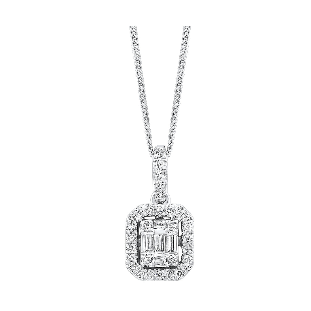 14Kt White Gold Diamond 1/3Ctw Pendant