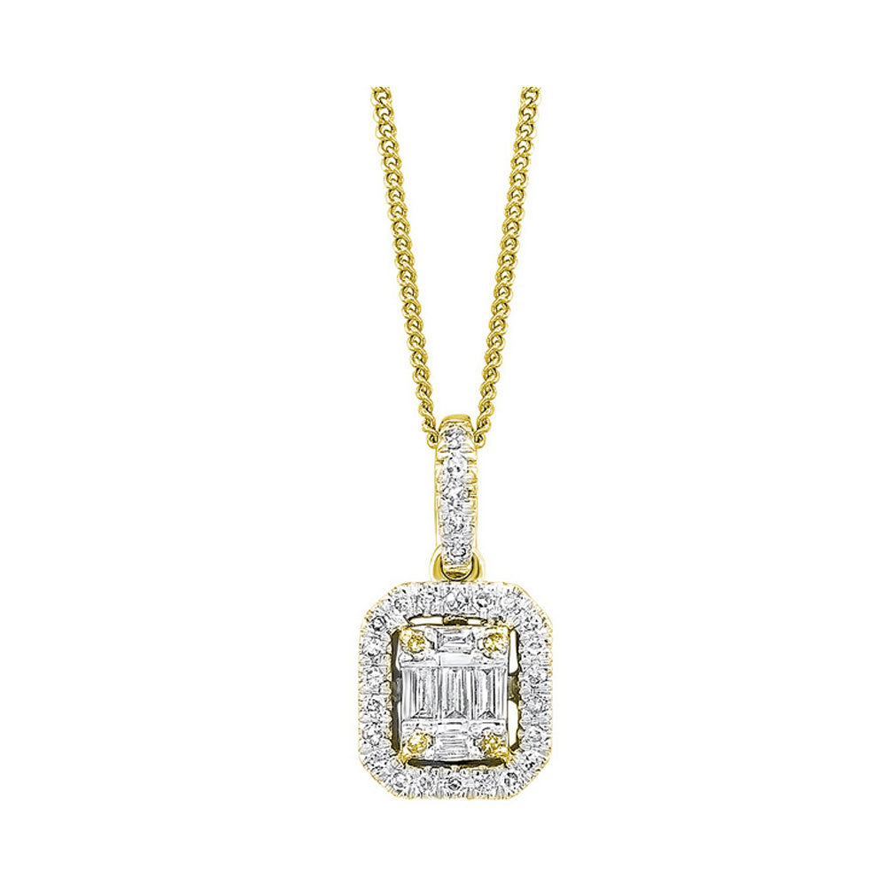 14Kt Yellow Gold Diamond 1/3Ctw Pendant