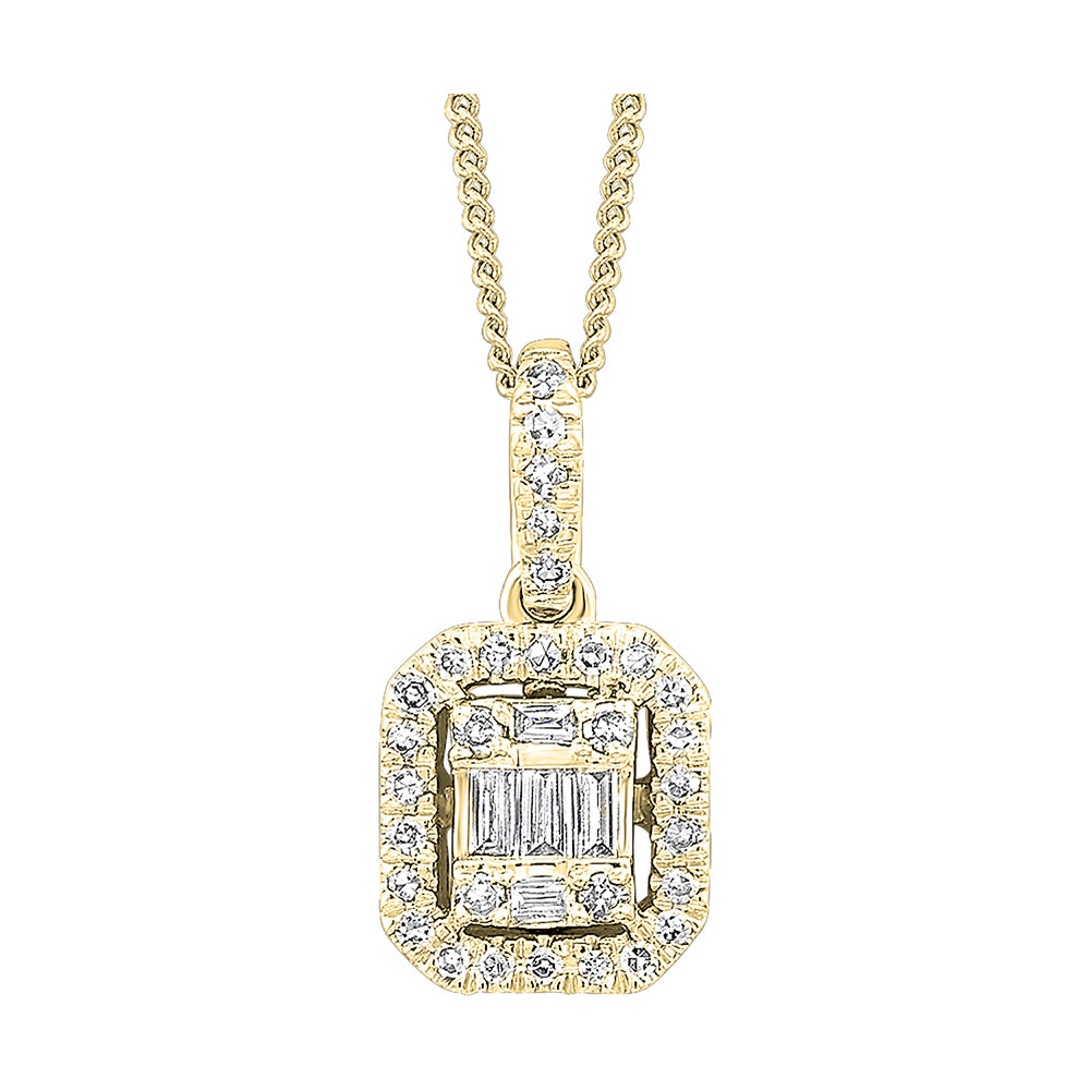 14Kt Yellow Gold Diamond 1/3Ctw Pendant