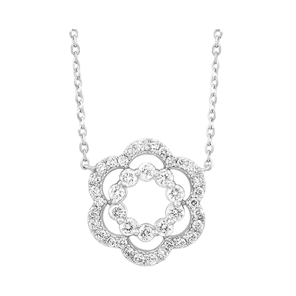 10Kt White Gold Diamond 1/3Ctw Pendant