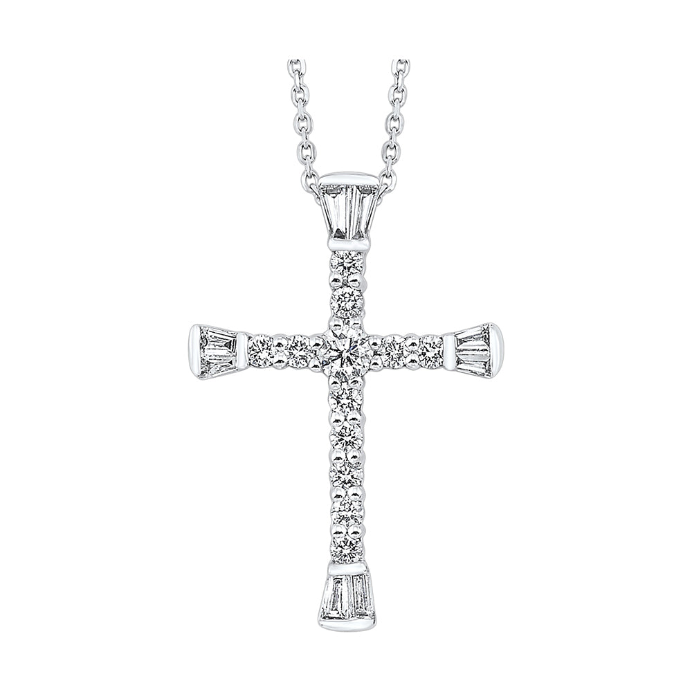 14Kt White Gold Diamond 3/8Ctw Pendant