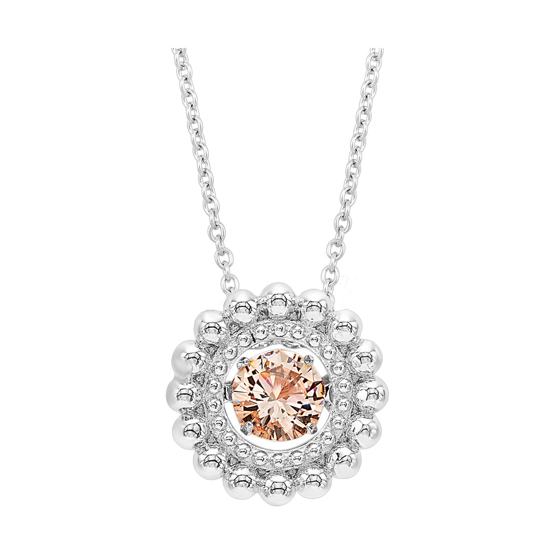 Silver Morganite 1Ctw Pendant