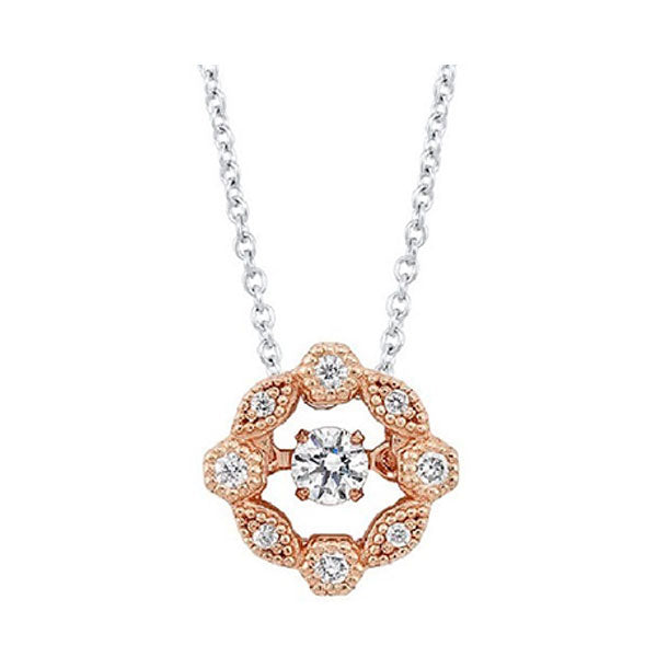 Silver White Rose Pendant