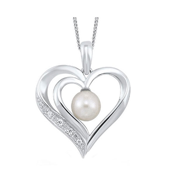 Silver Pearl 1Ctw Pendant