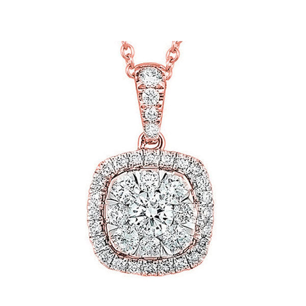 14Kt Rose Gold Diamond 1/2Ctw Pendant