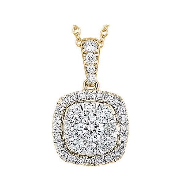 14Kt Yellow Gold Diamond 3/4Ctw Pendant