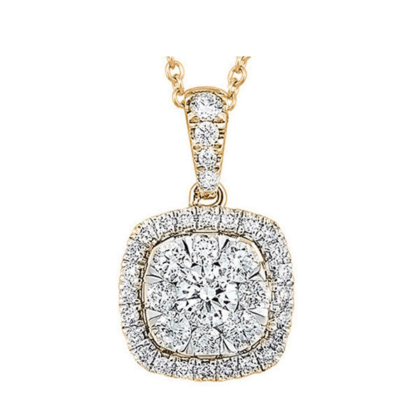 14Kt Yellow Gold Diamond 1Ctw Pendant