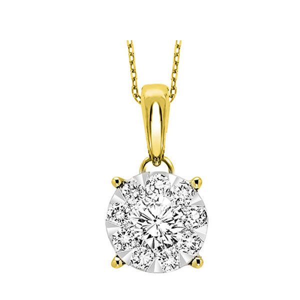 14Kt Yellow Gold Diamond 1/4Ctw Pendant