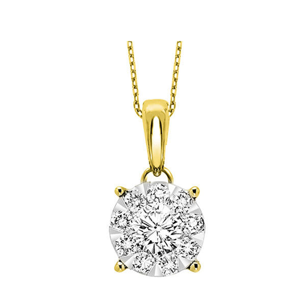 14Kt Yellow Gold Diamond 3/4Ctw Pendant