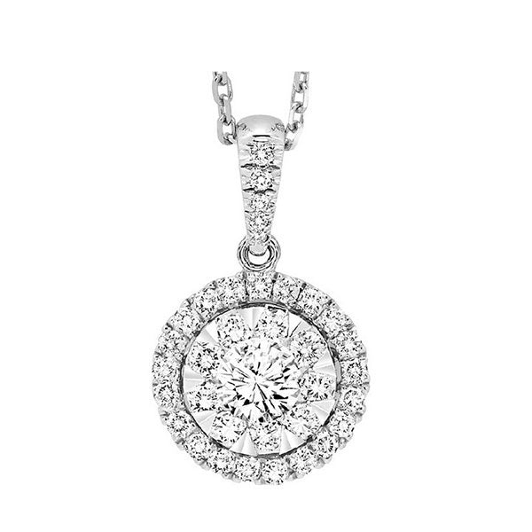 14Kt White Gold Diamond 1/2Ctw Pendant