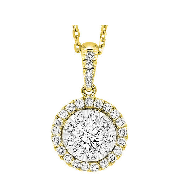14Kt Yellow Gold Diamond 1/2Ctw Pendant