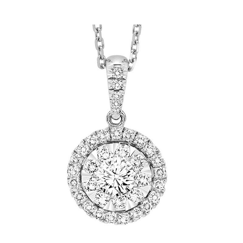 14Kt White Gold Diamond 3/4Ctw Pendant
