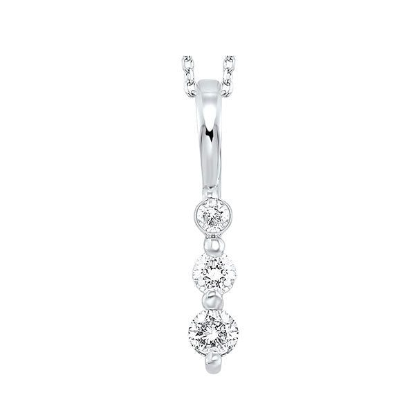14Kt White Gold Diamond 1/4Ctw Pendant