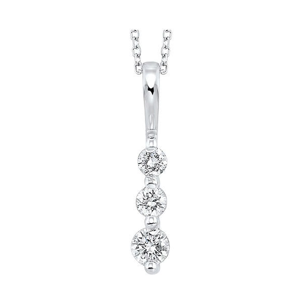 14Kt White Gold Diamond 1/3Ctw Pendant