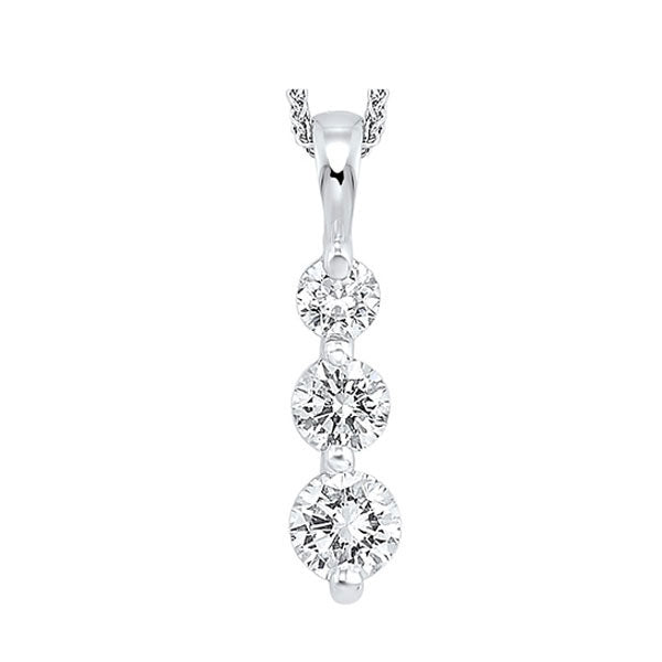 14Kt White Gold Diamond 1/2Ctw Pendant