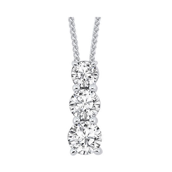 14Kt White Gold Diamond 1Ctw Pendant