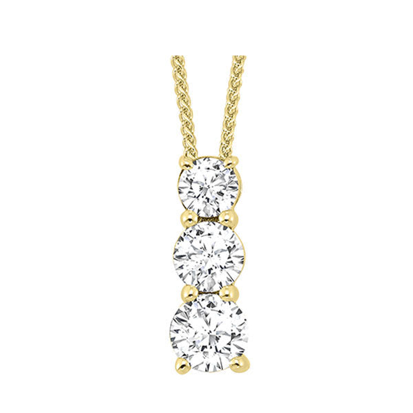 14Kt Yellow Gold Diamond 1Ctw Pendant