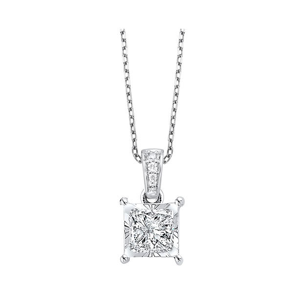 14Kt White Gold Diamond 1/7Ctw Pendant