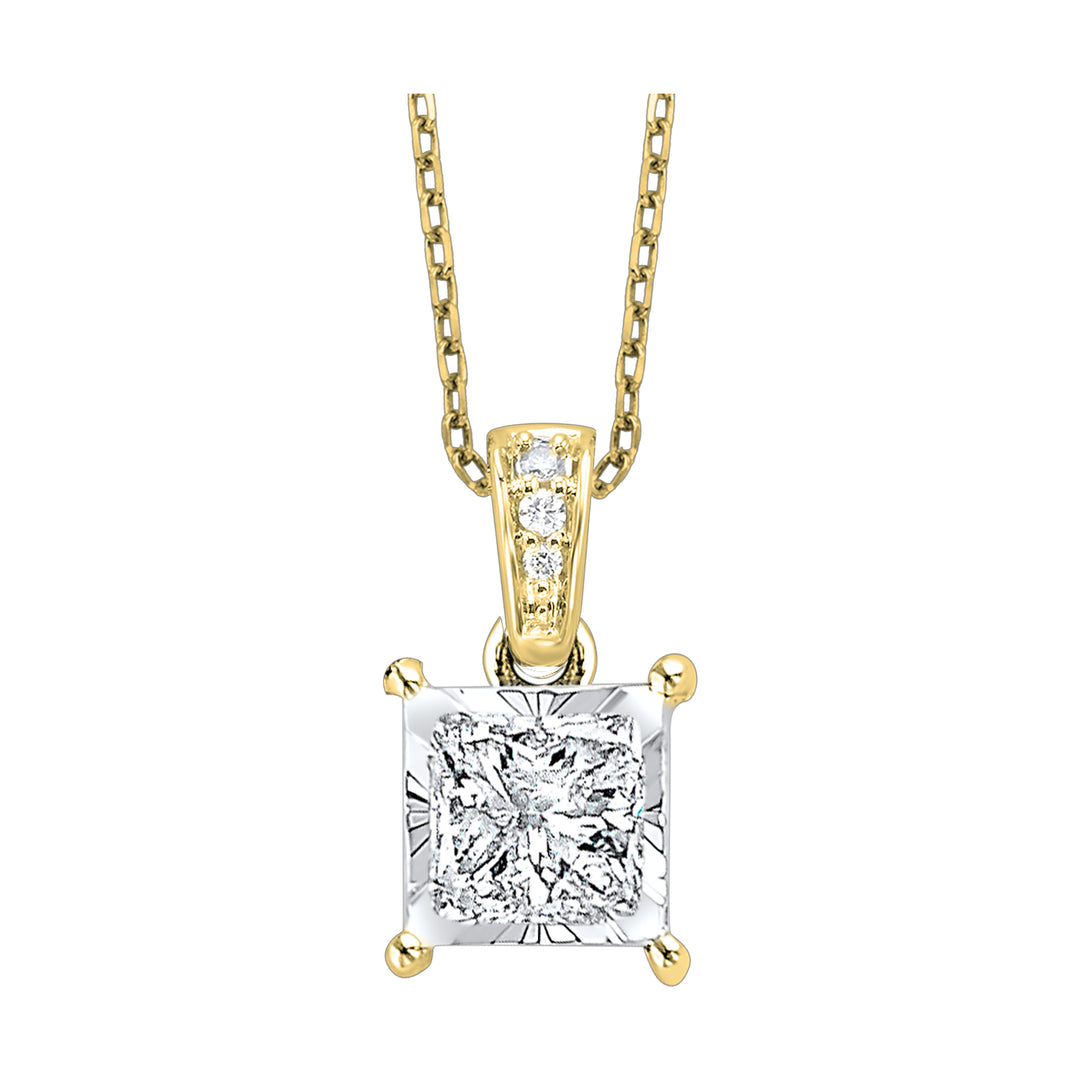 14Kt Yellow Gold Diamond 1/6Ctw Pendant