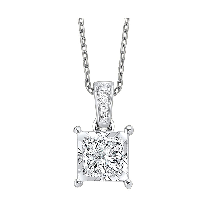 14Kt White Gold Diamond 1/4Ctw Pendant