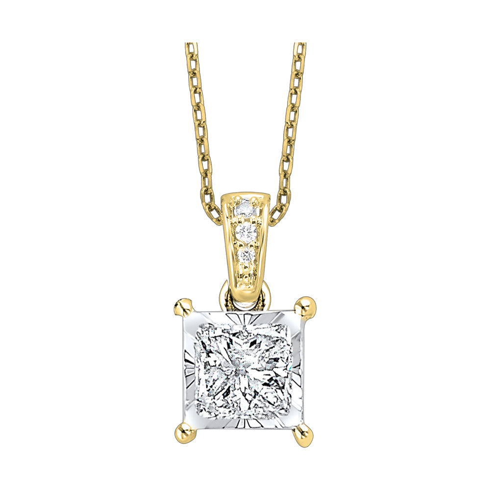 14Kt Yellow Gold Diamond 1/4Ctw Pendant
