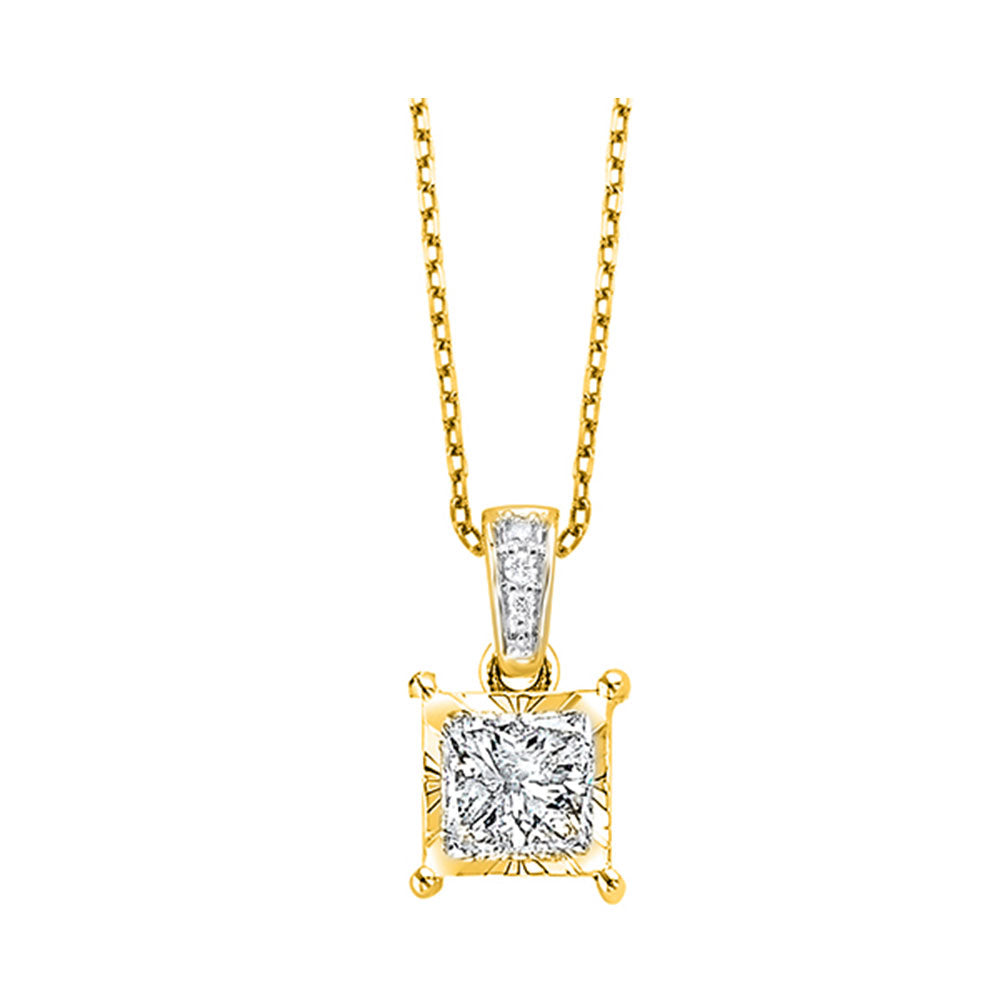 14Kt Yellow Gold Diamond 1/4Ctw Pendant
