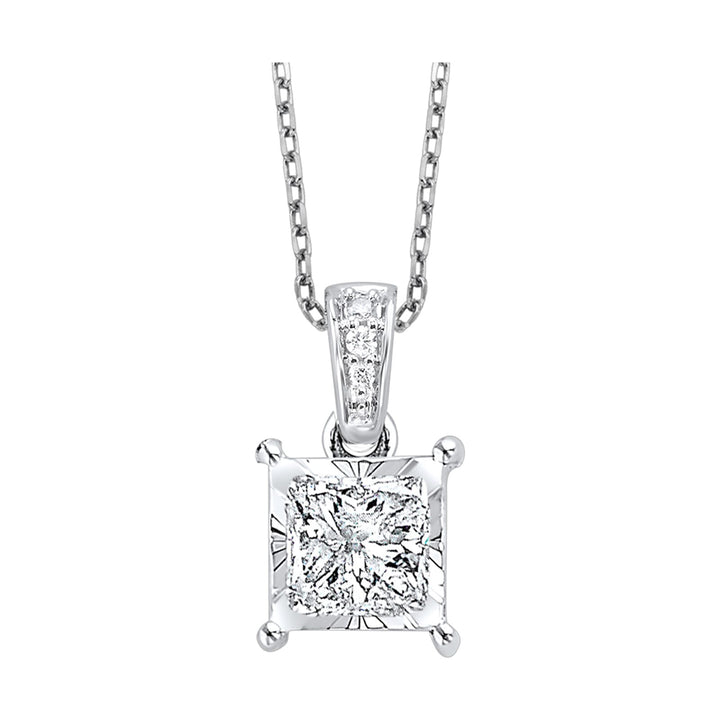 14Kt White Gold Diamond 1/3Ctw Pendant