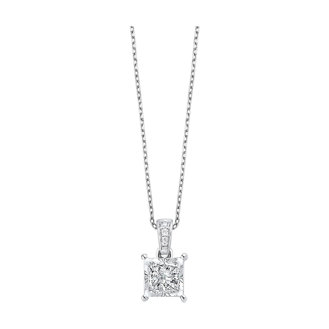 14Kt White Gold Diamond 1/3Ctw Pendant