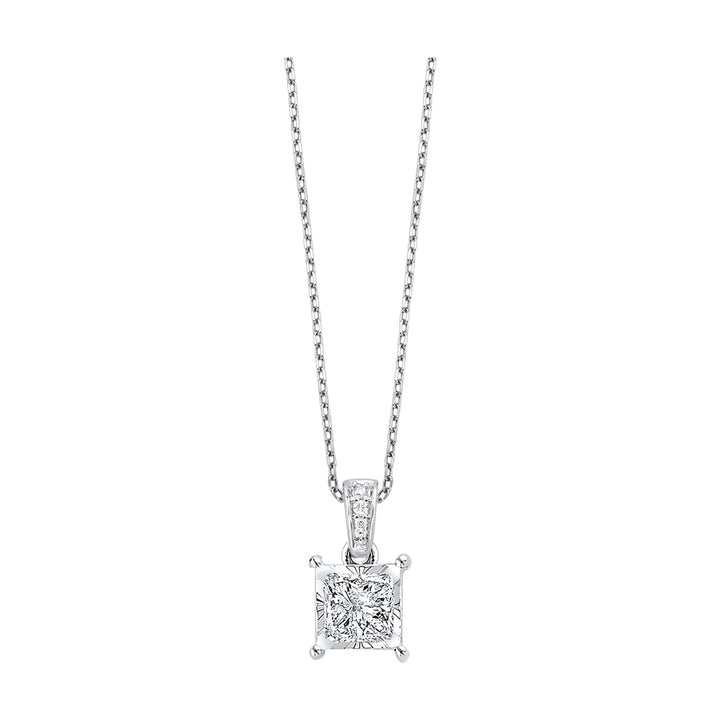 14Kt White Gold Diamond 1/3Ctw Pendant