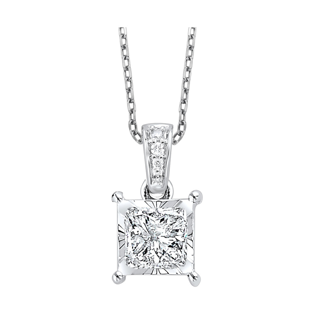14Kt White Gold Diamond 1/3Ctw Pendant