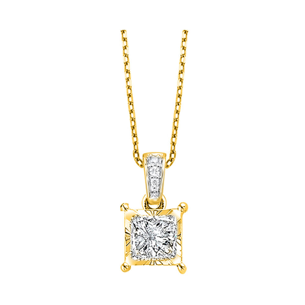 14Kt Yellow Gold Diamond 3/4Ctw Pendant