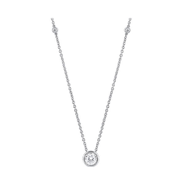 14Kt White Gold Diamond 1/4Ctw Pendant