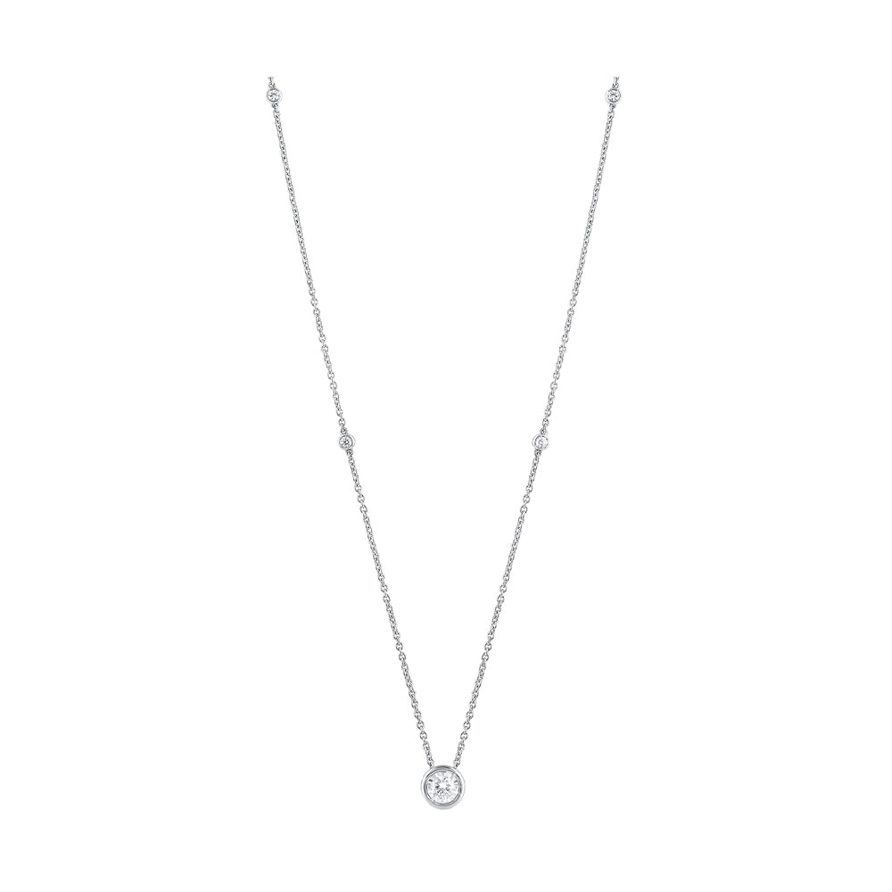 14Kt White Gold Diamond 1/4Ctw Pendant