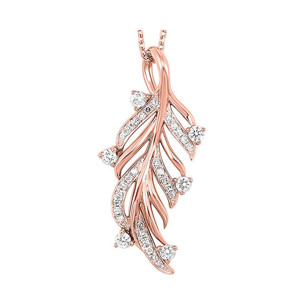 14Kt Rose Gold Diamond 1/5Ctw Pendant