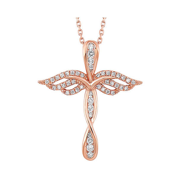 14Kt Rose Gold Diamond 1/7Ctw Pendant