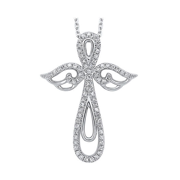 14Kt White Gold Diamond 1/7Ctw Pendant