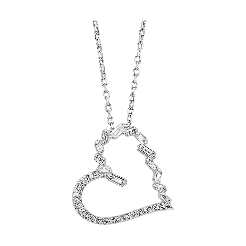 14Kt White Gold Diamond 1/6Ctw Pendant
