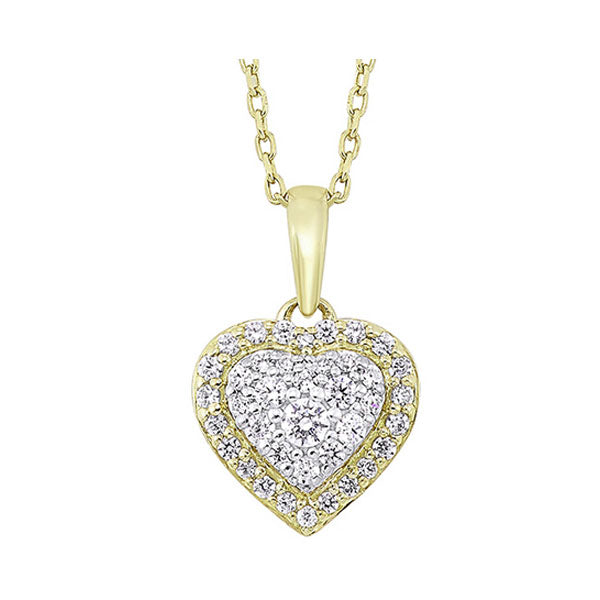 14Kt Yellow Gold Diamond 1/4Ctw Pendant