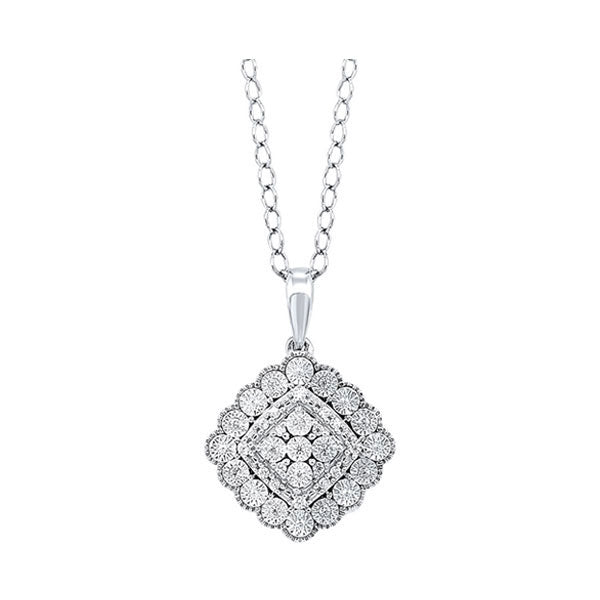 Silver Diamond 1/15Ctw Pendant