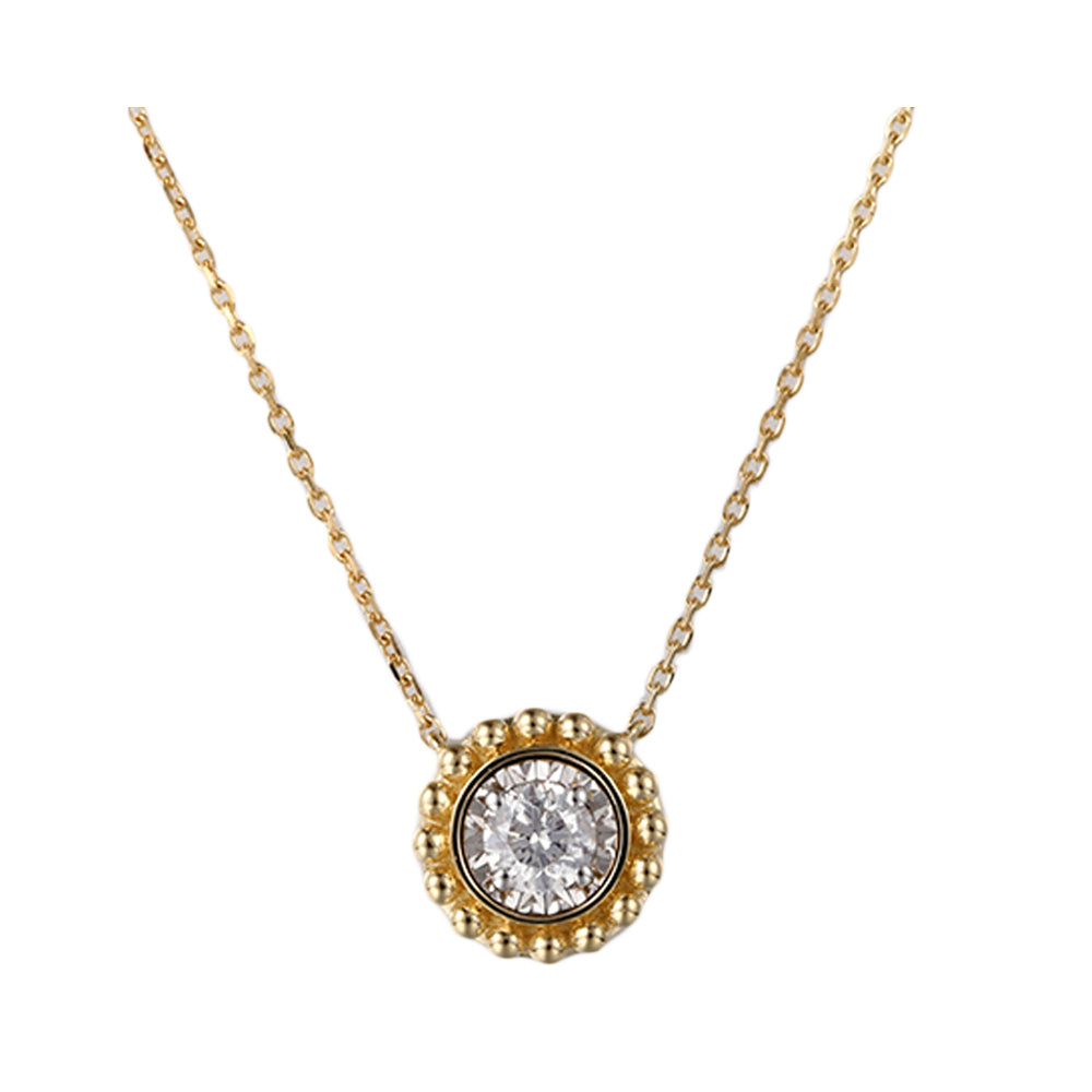 14Kt Yellow Gold Diamond 1/5Ctw Pendant