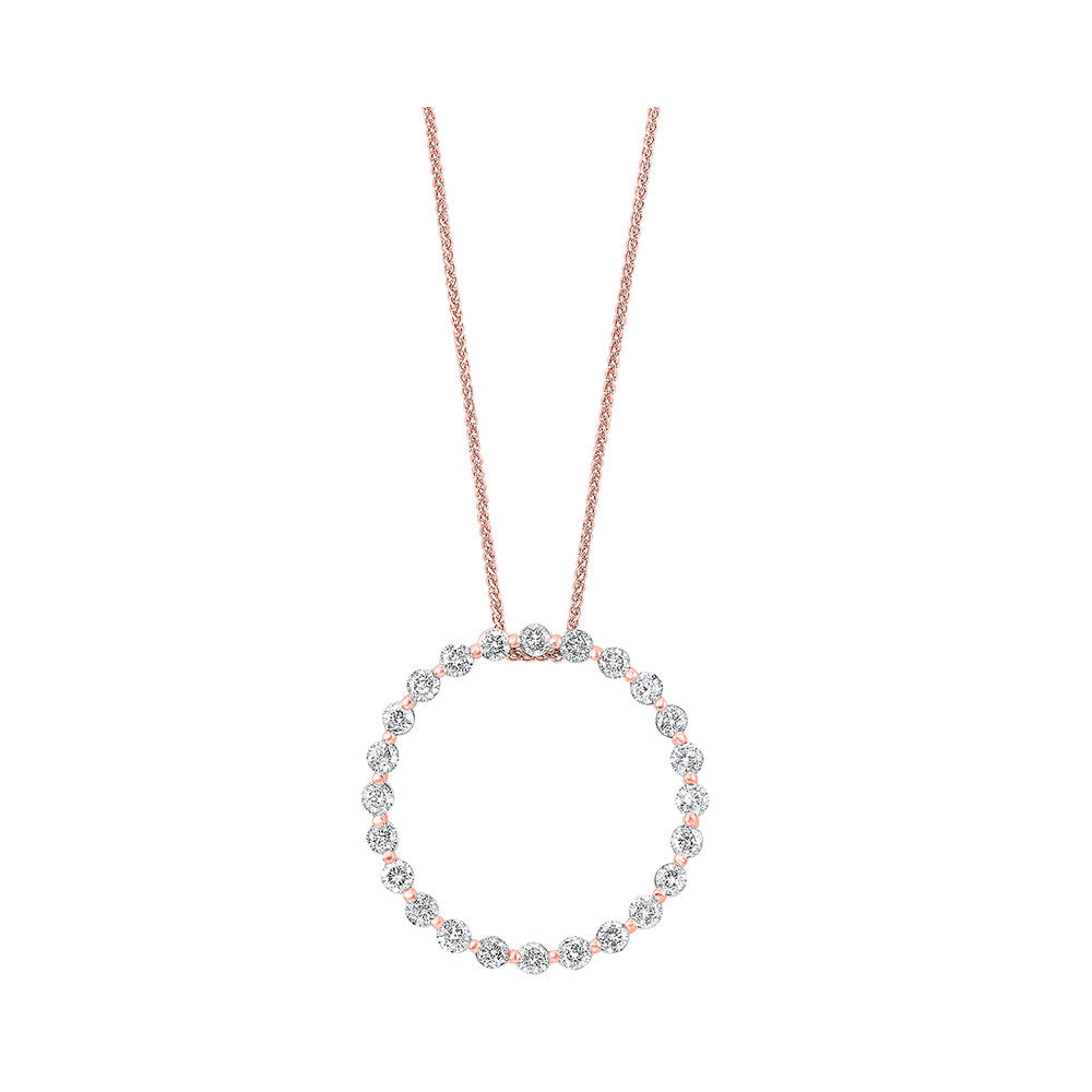 14Kt Rose Gold Diamond 1Ctw Pendant