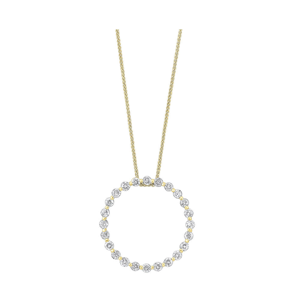 14Kt Yellow Gold Diamond 1Ctw Pendant
