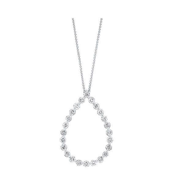 14Kt White Gold Diamond 1Ctw Pendant