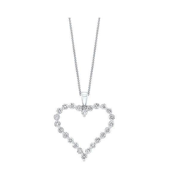 14Kt White Gold Diamond 1Ctw Pendant