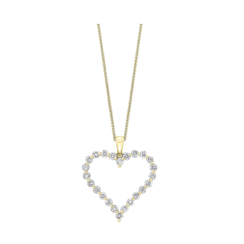 14Kt Yellow Gold Diamond 1Ctw Pendant