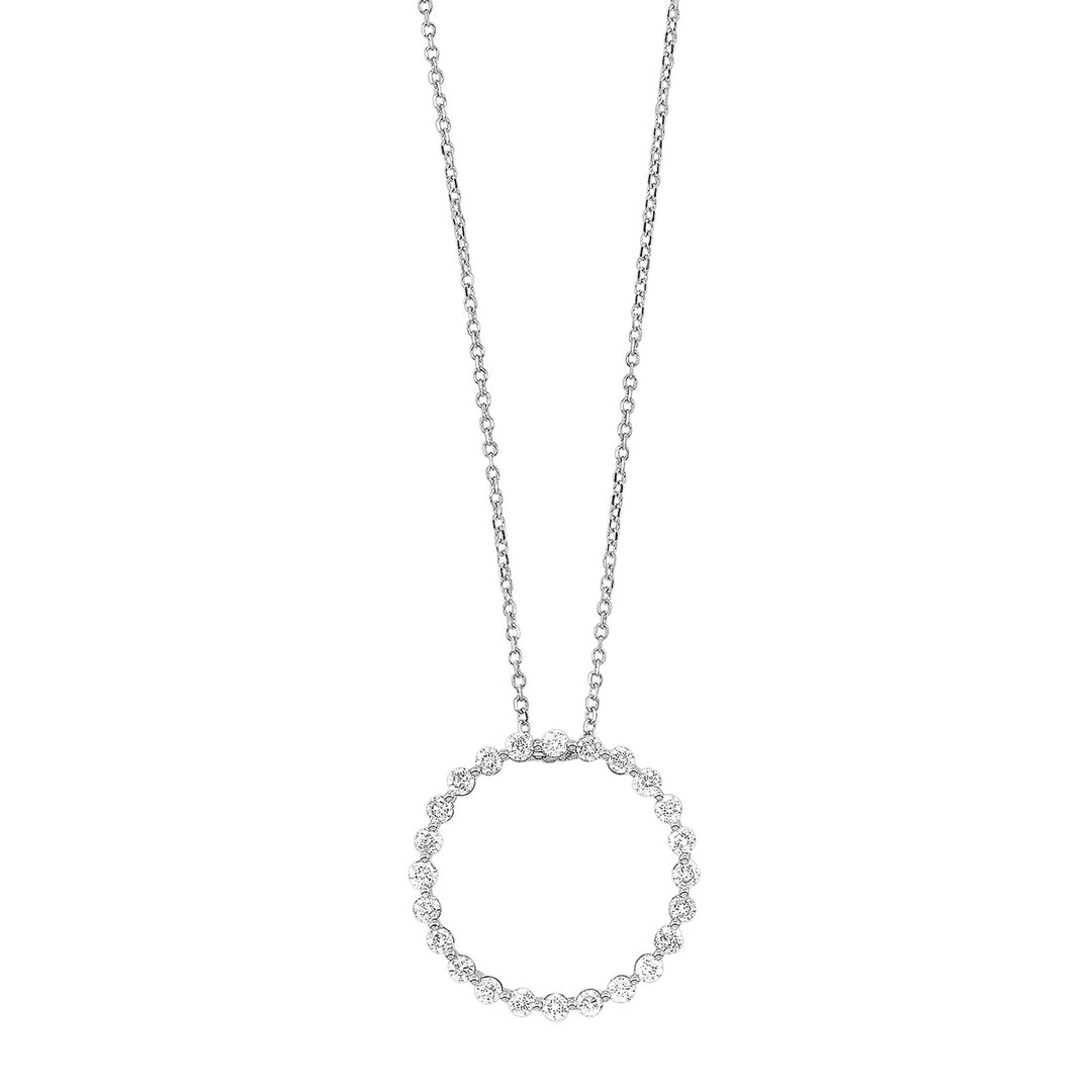 14Kt White Gold Diamond 1/2Ctw Pendant