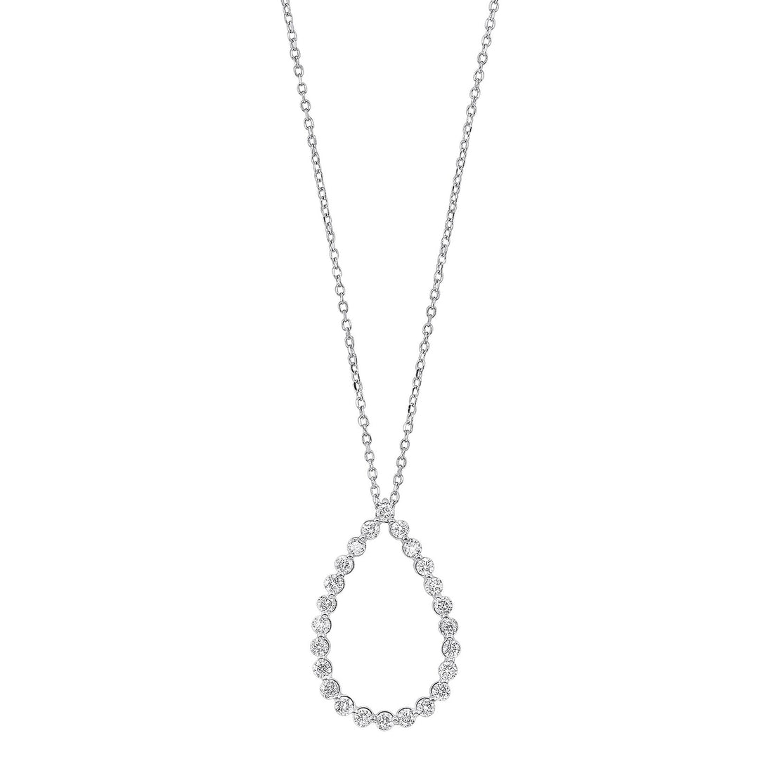 14Kt White Gold Diamond 1/2Ctw Pendant