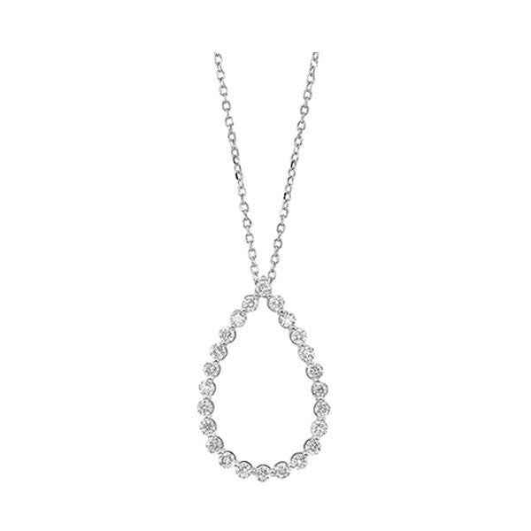 14Kt White Gold Diamond 1/2Ctw Pendant